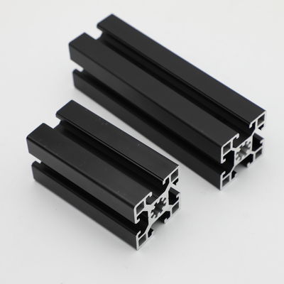 Industrial Aluminium Extrusion Frame T Slot V Slot Extruded Black Aluminum Profiles